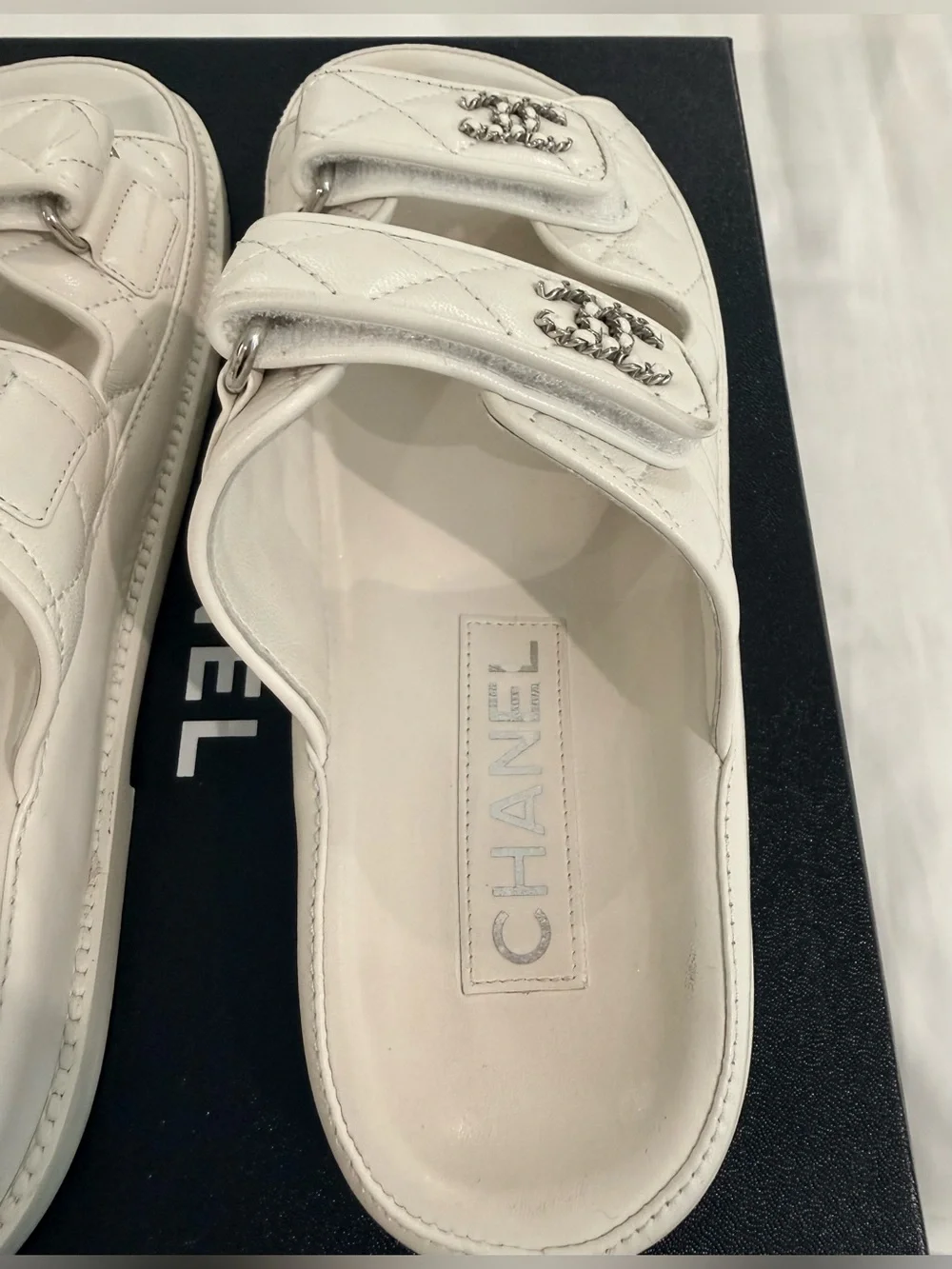 Chanel Dad Sandals in Quilted Leather